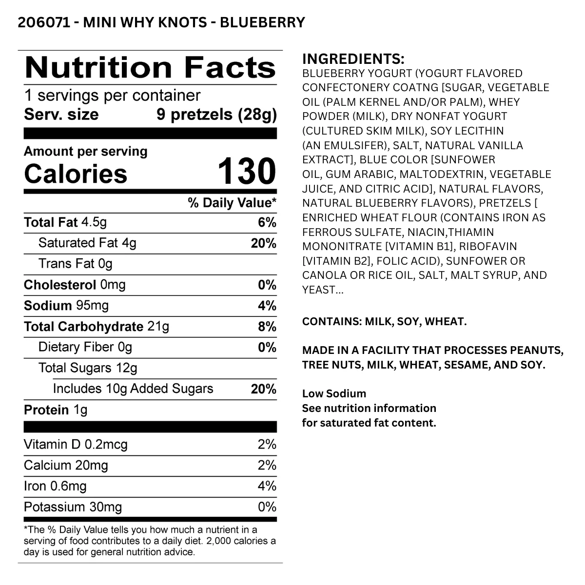 Truly Good Foods Why Knots? Yogurt Pretzels, Blueberry, 1 oz, 120 ct - Image 2