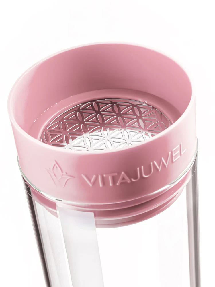 VitaJuwel Sana Crystal Water Carafe, Blossom Rose without GemPod - Image 2
