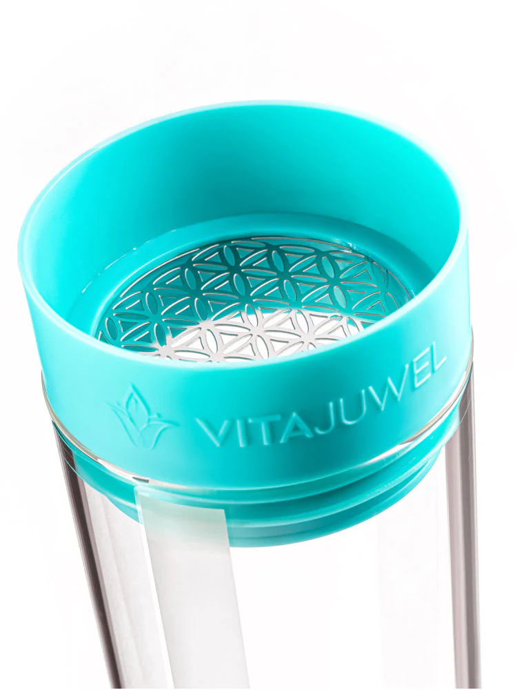 VitaJuwel Sana Crystal Water Carafe, Ocean Blue without GemPod - Image 2