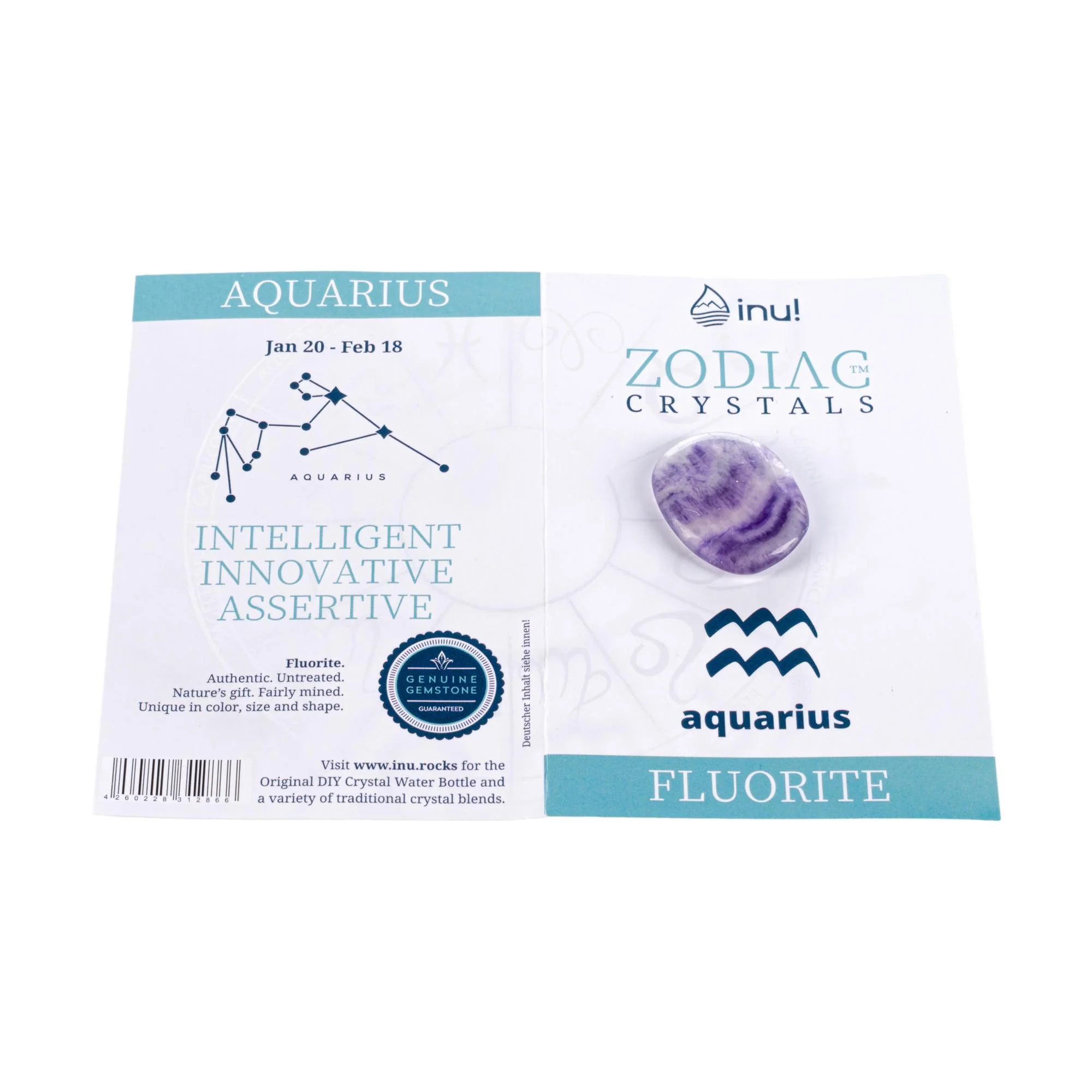 VitaJuwel Zodiac Crystal, AQUARIUS, Fluorite - Image 2
