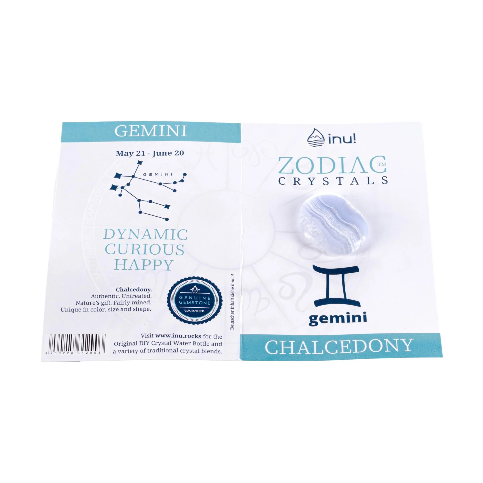 VitaJuwel Zodiac Crystal, GEMINI, Chalcedony - Image 2