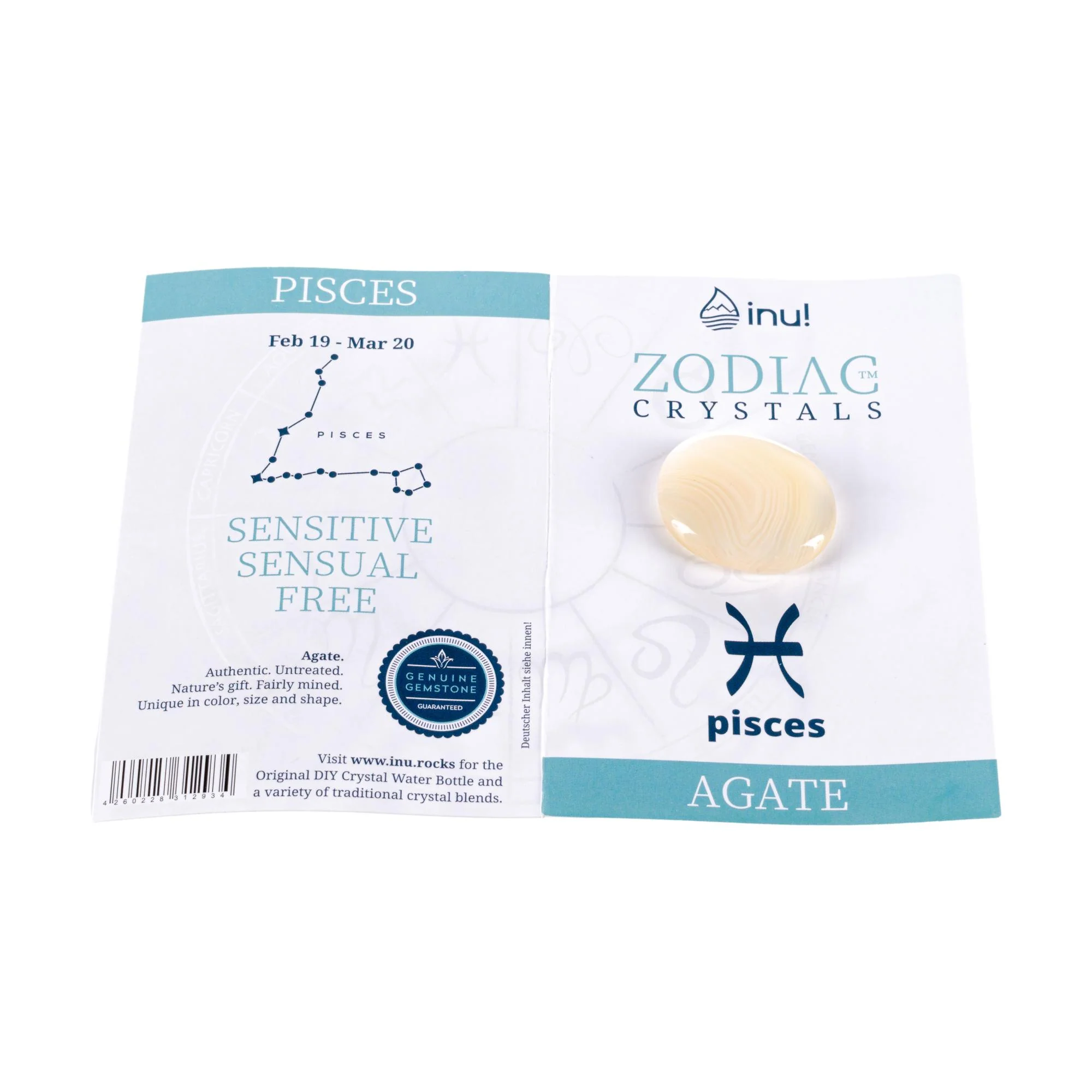 VitaJuwel Zodiac Crystal, PISCES, Agate - Image 2
