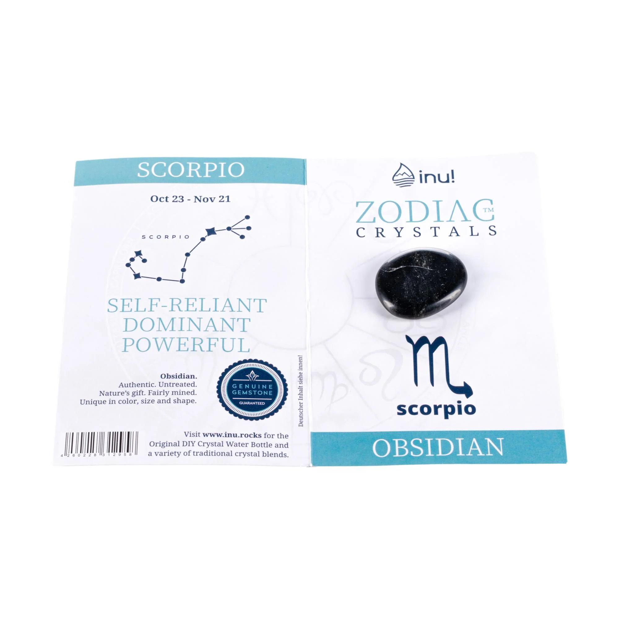 VitaJuwel Zodiac Crystal, SCORPIO, Obsidian - Image 2