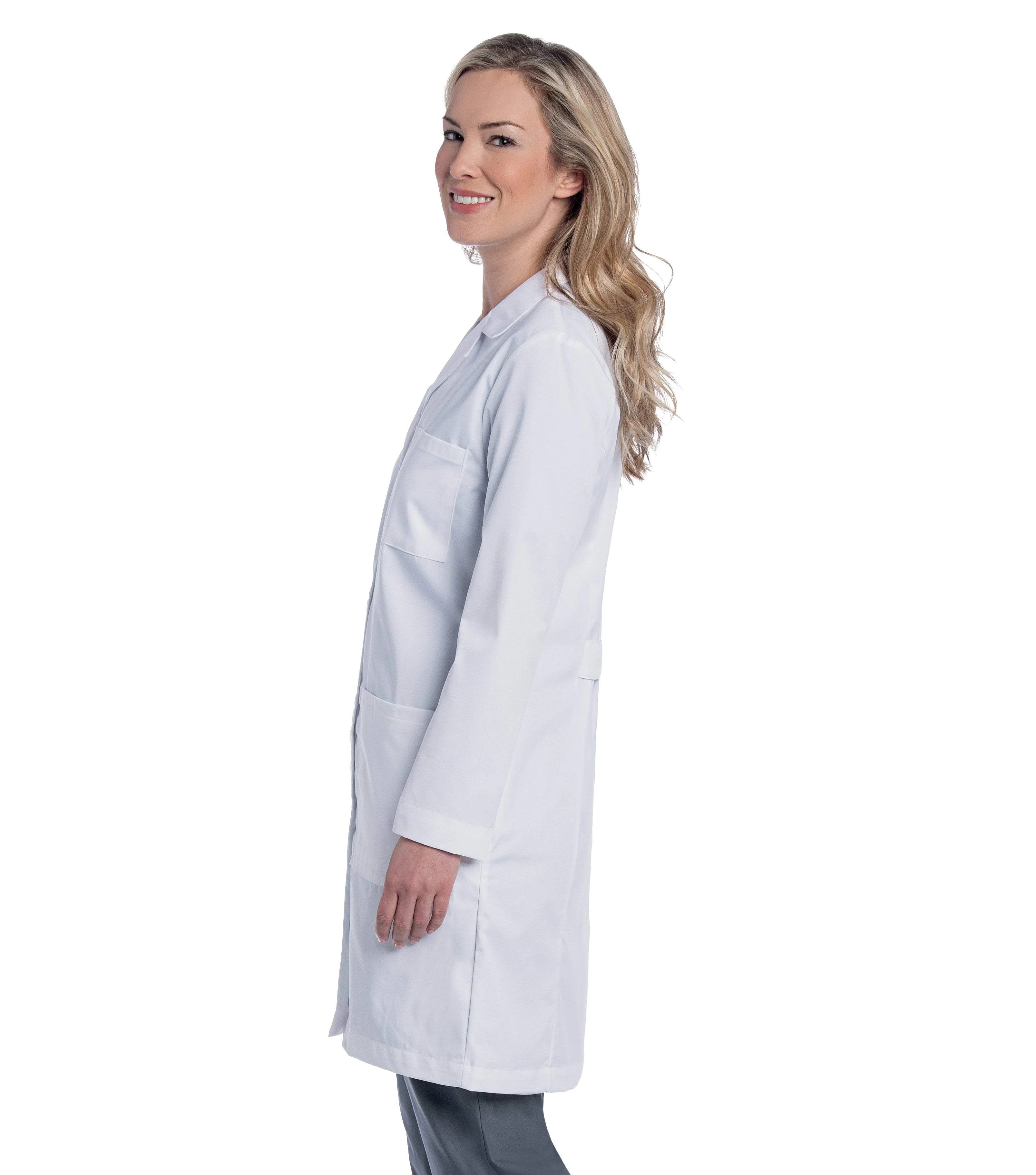 Women's Lab Coat with 4 Button Closure by Landau - Image 2